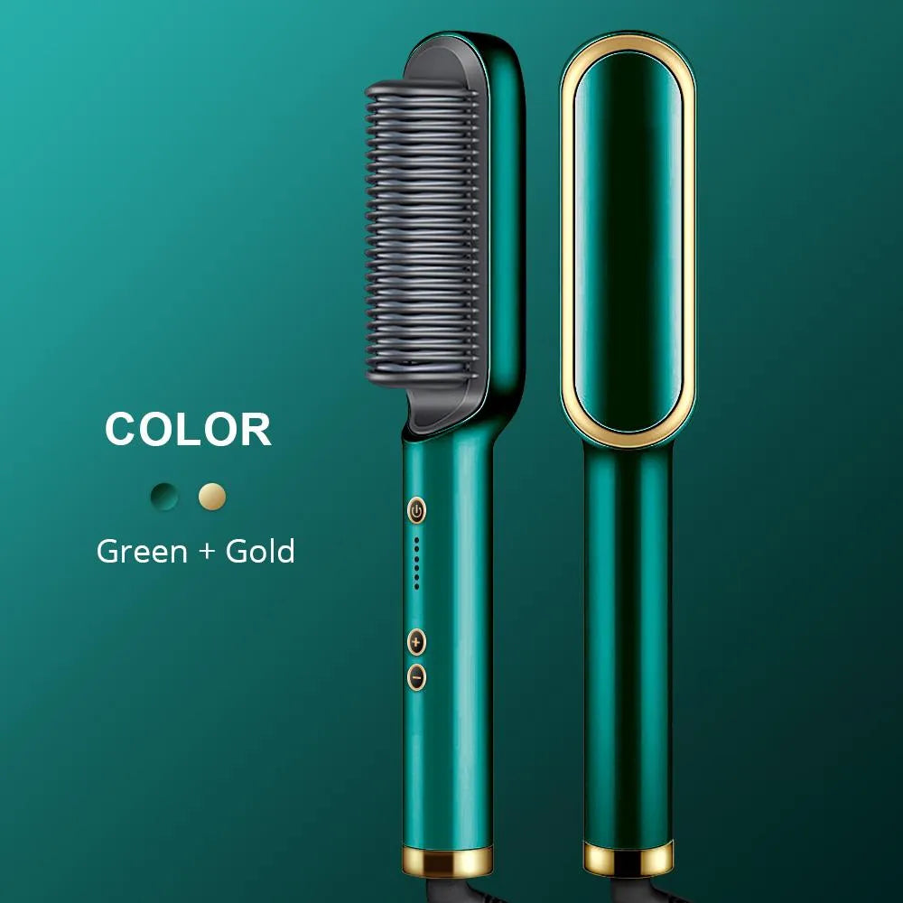 2 in 1 Hair Straightener Brush And Styling Comb