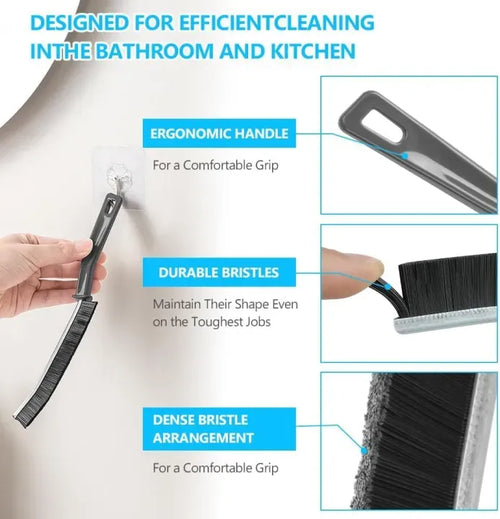 2 PCS Hard Bristle Crevice Cleaning Brush