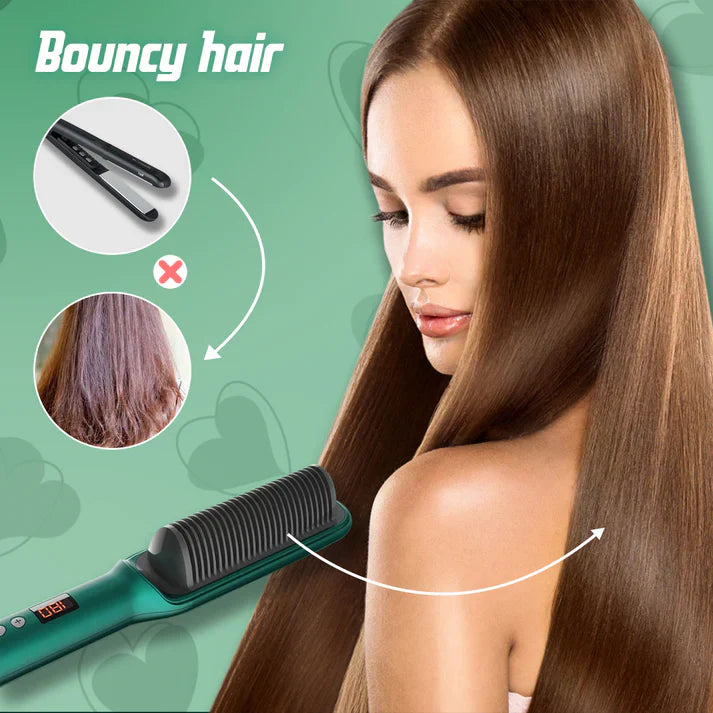 2 in 1 Hair Straightener Brush And Styling Comb