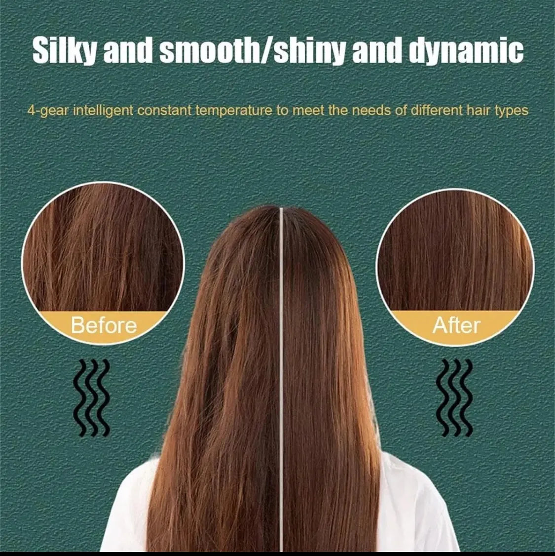 2 in 1 Hair Straightener Brush And Styling Comb