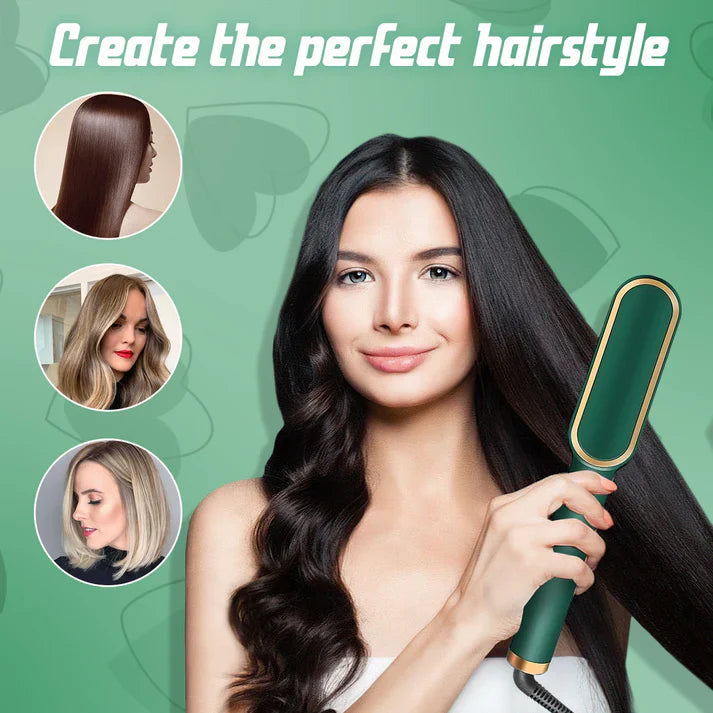 2 in 1 Hair Straightener Brush And Styling Comb