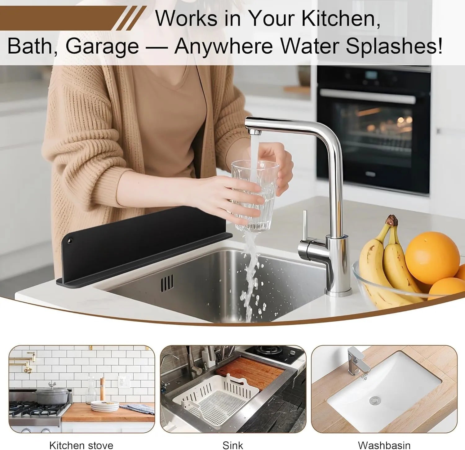 Silicone Sink Splash Guard for Kitchen